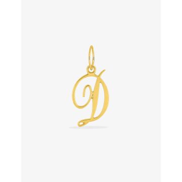 Pendentif lettre D plaqué or