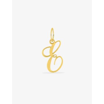 Pendentif lettre E plaqué or