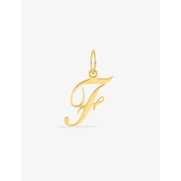 Pendentif lettre F plaqué or