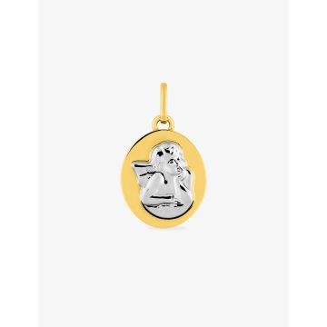 Médaille Ange Plaqué Or Bicolore
