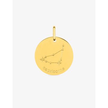 Pendentif zodiaque Capricorne plaqué or
