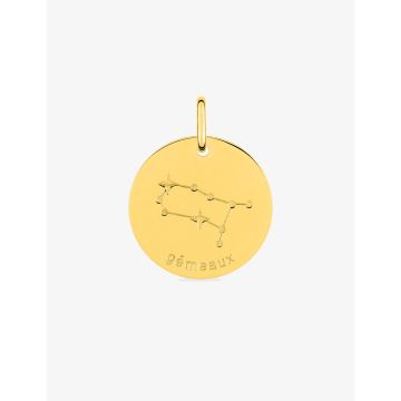 Pendentif zodiaque Gémeaux plaqué or