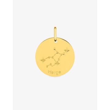 Pendentif zodiaque Vierge plaqué or