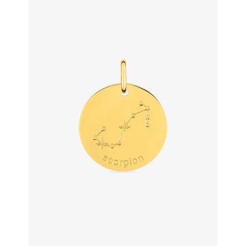 Pendentif zodiaque Scorpion plaqué or