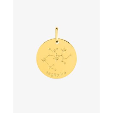 Pendentif zodiaque Sagittaire plaqué or