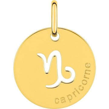 Pendentif zodiaque Capricorne plaqué or