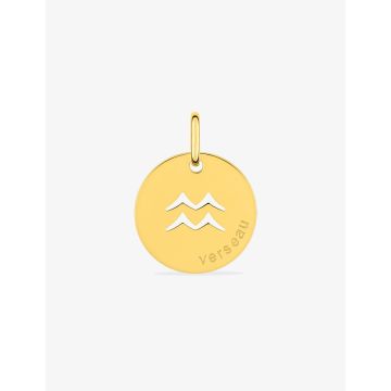 Pendentif zodiaque Verseau plaqué or
