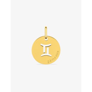 Pendentif zodiaque Gémeaux plaqué or