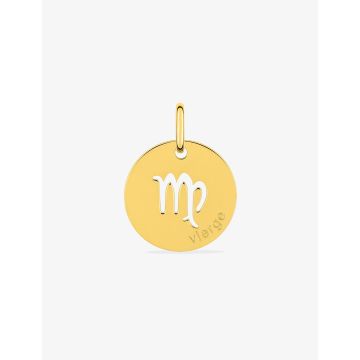 Pendentif zodiaque Vierge plaqué or