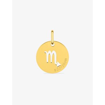 Pendentif zodiaque Scorpion plaqué or