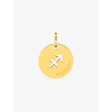 Pendentif zodiaque Sagittaire plaqué or