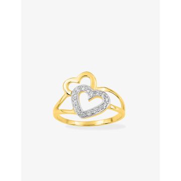 Bague oxyde de ziconium plaqué or