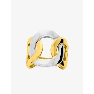 Bague plaqué or bicolore