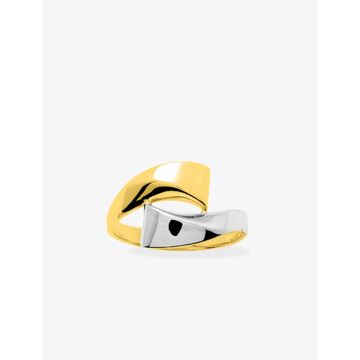 Bague plaqué or bicolore
