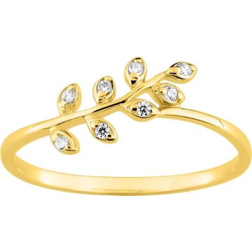 Bague oxyde de ziconium plaqué or