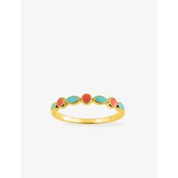 Bague laque plaqué or