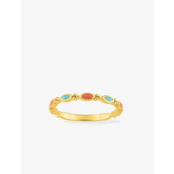 Bague laque plaqué or