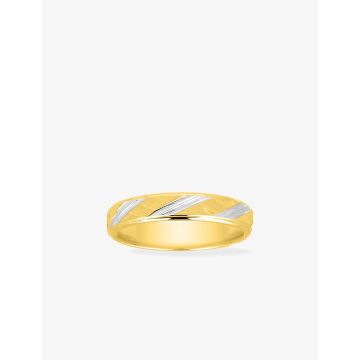 Alliance fantaisie 4mm rhodié plaqué or