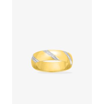 Alliance fantaisie 5mm rhodié plaqué or