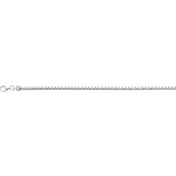 Collier maille haricot argent 925 rhodié