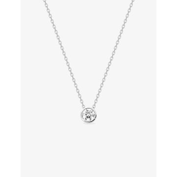 Collier Argent Rhodie Et Oxyde