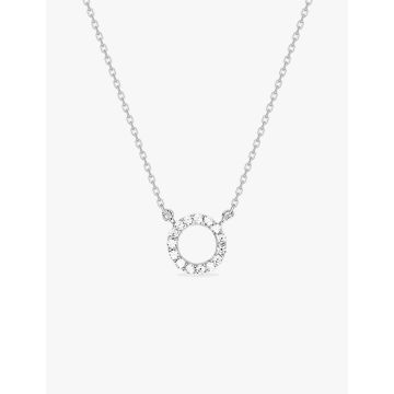 Collier oxyde de ziconium argent 925 rhodié