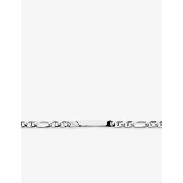 Identité marine plate alt argent 925 rhodié