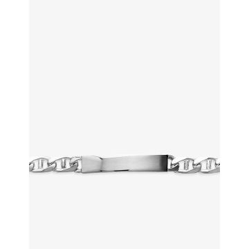 Identité marine plate alt argent 925 rhodié