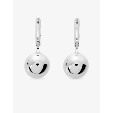 Boucles d'oreilles dormeuses argent 925 rhodié boule10mm
