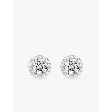 Boucles d'oreilles oxyde de ziconium argent 925 rhodié