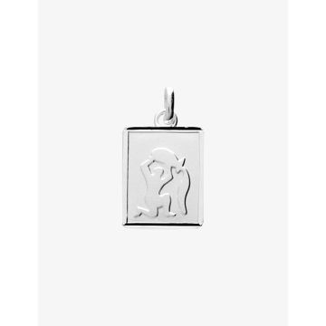 Pendentif zodiaque Verseau argent 925 rhodié