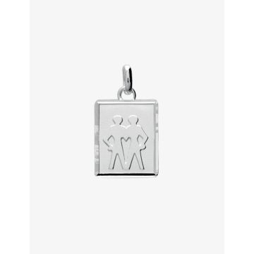 Pendentif zodiaque Gémeaux argent 925 rhodié