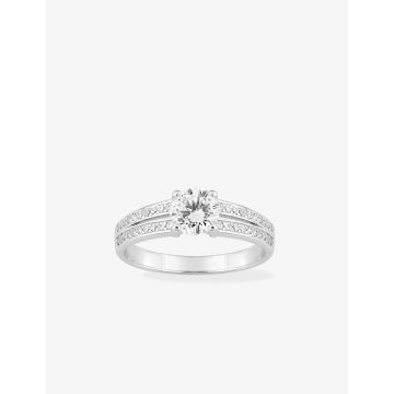 Bague oxyde de ziconium argent 925 rhodié