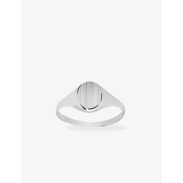 Chevalière brossée argent 925 rhodié