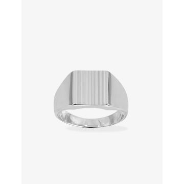 Chevalière brossée argent 925 rhodié