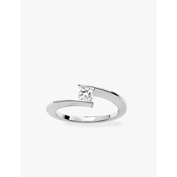 Bague oxyde de ziconium argent 925 rhodié