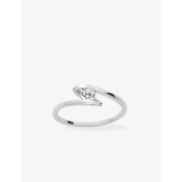 Bague oxyde de ziconium argent 925 rhodié