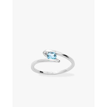 Bague oxyde de ziconium couleur argent 925 rhodié