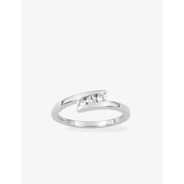 Bague oxyde de ziconium argent 925 rhodié