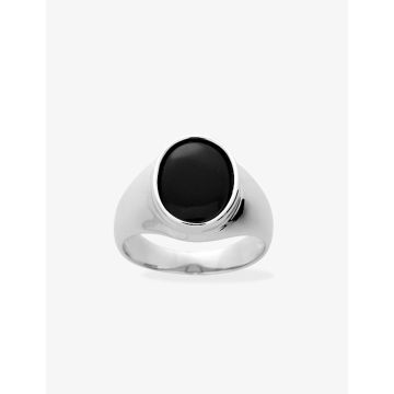 Chevalière onyx argent 925 rhodié
