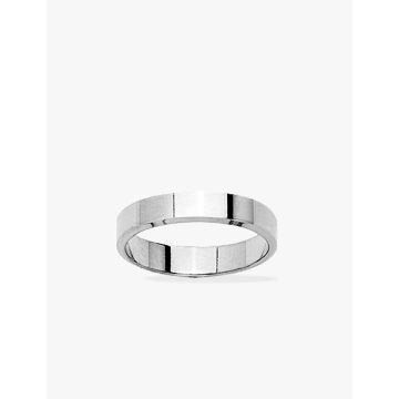 Alliance ruban 4mm argent 925 rhodié