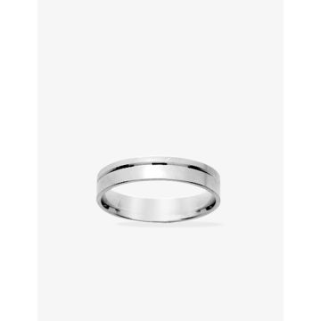 Alliance ruban 4mm argent 925 rhodié