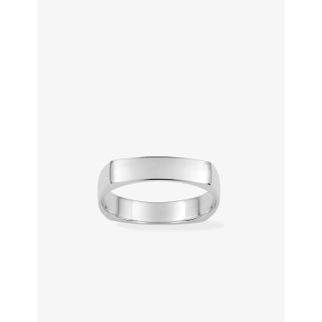 Alliance carrée 4mm argent 925 rhodié