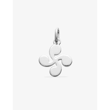 Pendentif croix basque argent 925 rhodié