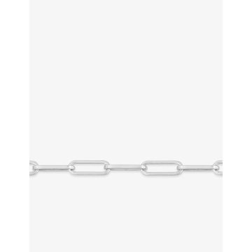 Chaine forçat rectangle argent 925 rhodié