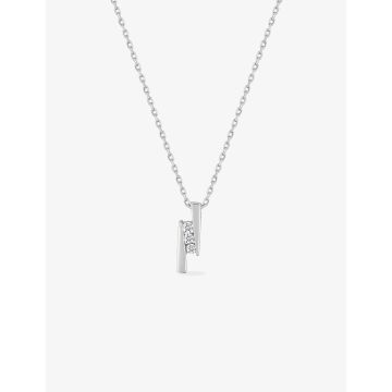 Collier oxyde de ziconium argent 925 rhodié