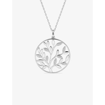 Collier oxyde de ziconium argent 925 rhodié