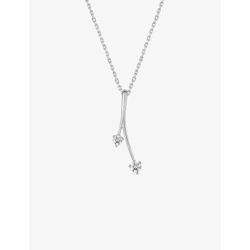 Collier oxyde de ziconium argent 925 rhodié