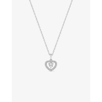 Collier oxyde de ziconium argent 925 rhodié