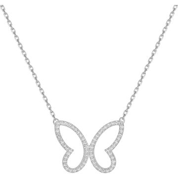 Collier oxyde de ziconium argent 925 rhodié